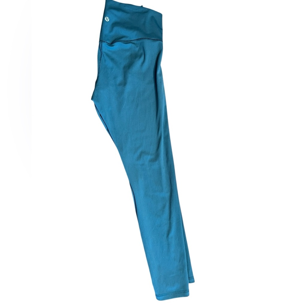 Lululemon Align Ribbed Leggings Smoked Spruce High Rise Size 10 25” 7/8 - Picture 4 of 4